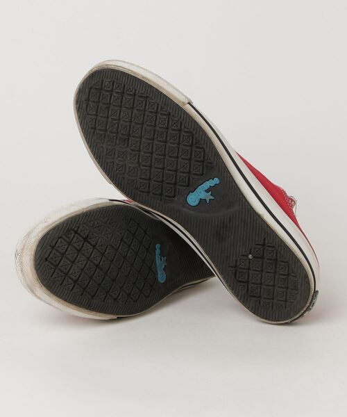 「CONVERSE」 ローカットスニーカー 24.5cm レッド レディース