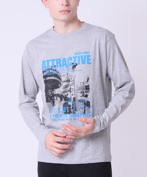 ARCADE（アーケード） tシャツ フォトプリント ロンT Tシャツ 長袖