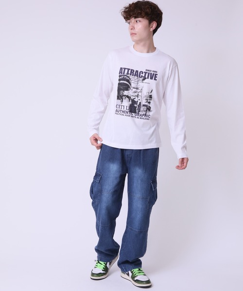 ARCADE（アーケード） tシャツ フォトプリント ロンT Tシャツ 長袖