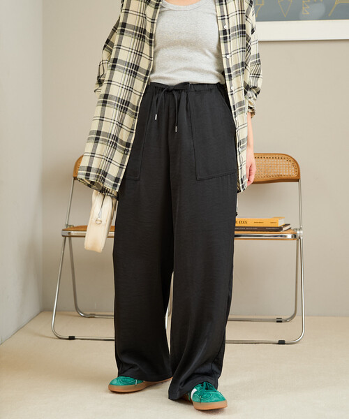 モードなパンツ♡ FREAK'S STORE パンツ 限定展開 サテン ベイカーパンツ
