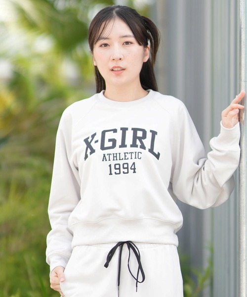 x-girl スウェットカットソー X-girl（エックスガール） スウェットカットソー S ブラック
