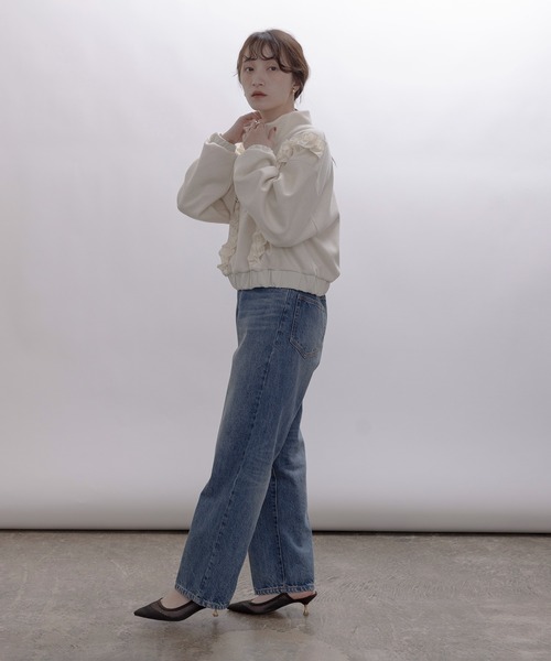 Eimee Law（エイミーロウ） ギャザーフリルハーフZIPトップス