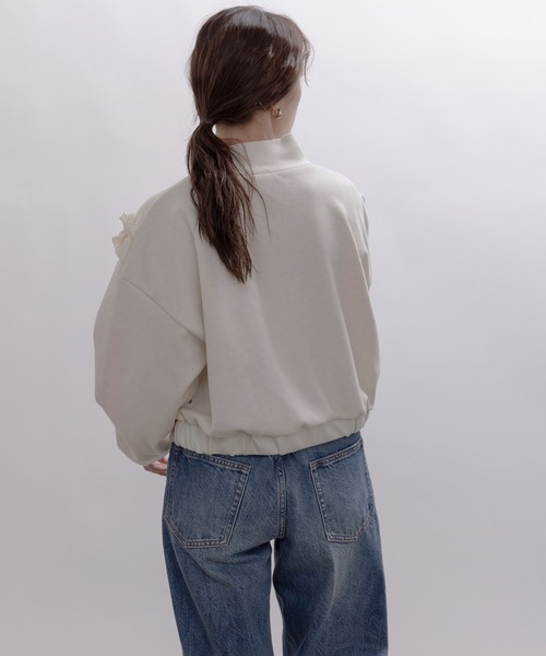 Eimee Law（エイミーロウ） ギャザーフリルハーフZIPトップス