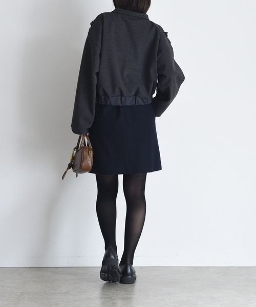 Eimee Law（エイミーロウ） ギャザーフリルハーフZIPトップス