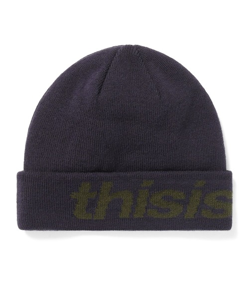 新品　ディスイズネバーザット Beanie ダークネイビー 現地価格セール ネイビー（紺）系 thisisneverthat(ディスイズネバー