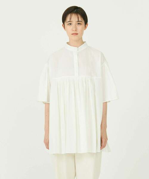 「conges payes ADIEU TRISTESSE」 半袖チュニック 38 チャコール レディース_画像9