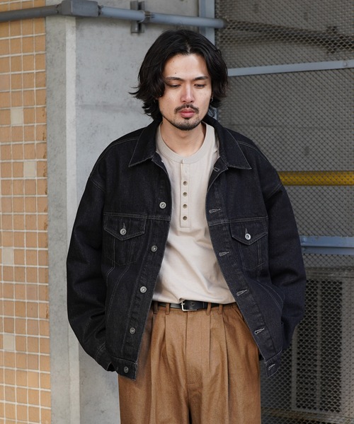 Aphlotus デニムジャケット gジャン オーバーサイズトラッカー