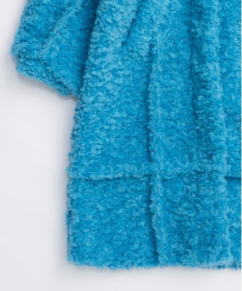コート アウター Cut Off High Neck Boa Coat / カットオフハイネックボアコート レディースの画像