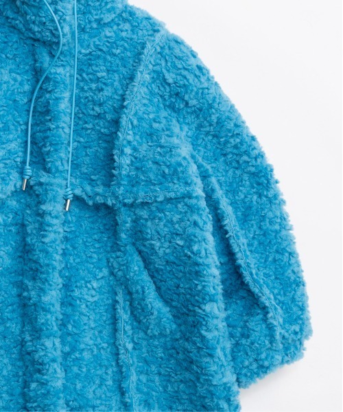 コート アウター Cut Off High Neck Boa Coat / カットオフハイネックボアコート レディースの画像
