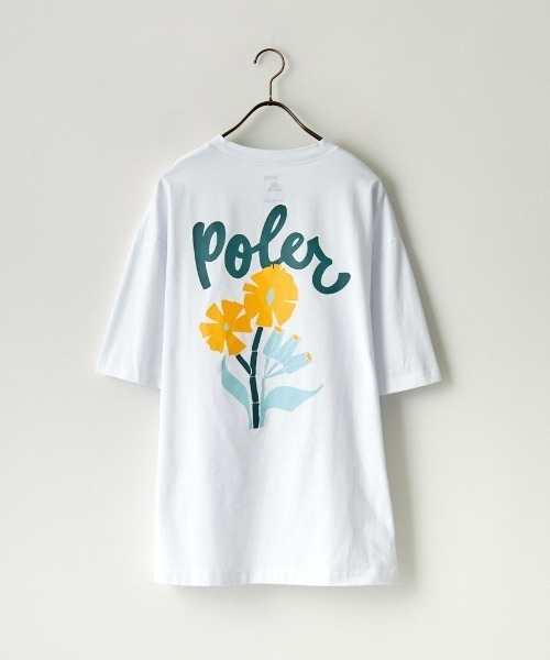 「POLeR」 半袖Tシャツ L ホワイト レディース_画像2