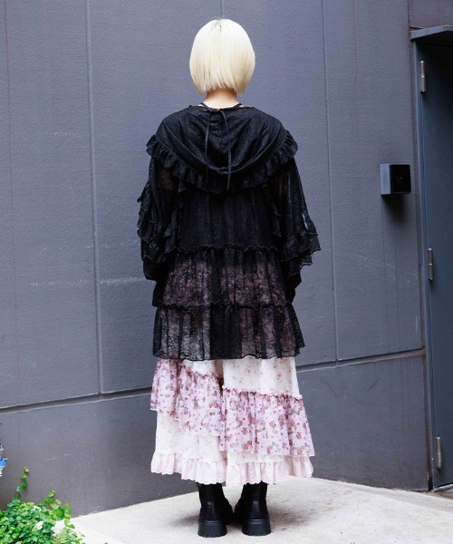 axes femme（アクシーズ ファム） カーディガン ティアードレース