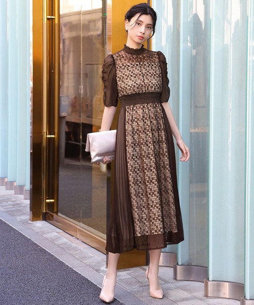 「GIRL」 半袖ワンピース FREE アッシュグレー レディース_画像4