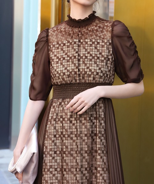 「GIRL」 半袖ワンピース FREE アッシュグレー レディース_画像5