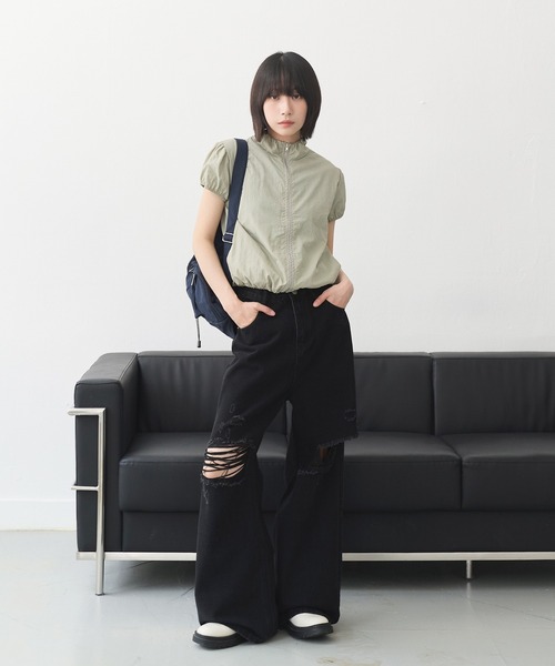 「UNE MANSION」 ブルゾン FREE ブラック レディース_画像2