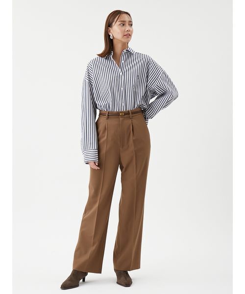 Mila Owen（ミラオーウェン） パンツ 「セットアップ対応」ワンタック