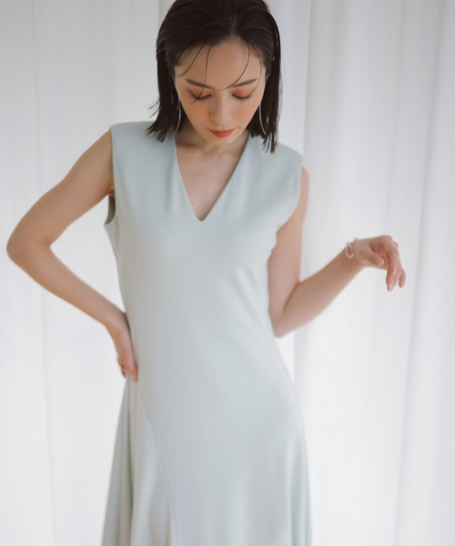 「anuans」 ノースリーブワンピース MEDIUM ホワイト レディース_画像3