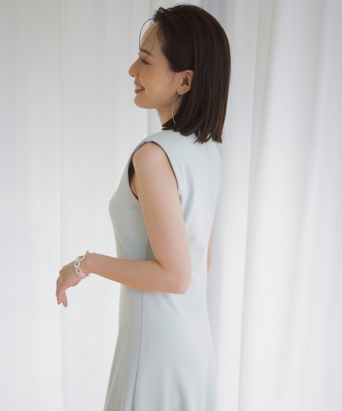 「anuans」 ノースリーブワンピース MEDIUM ホワイト レディース_画像4