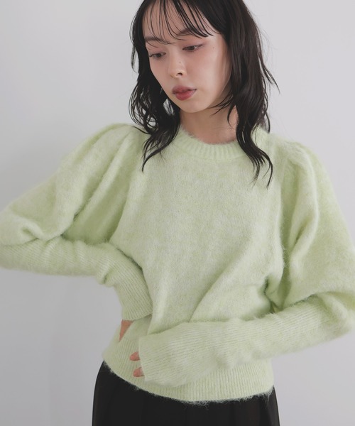 LIAN（リアン） ニット セーター モヘアパフスリーブニット レディース