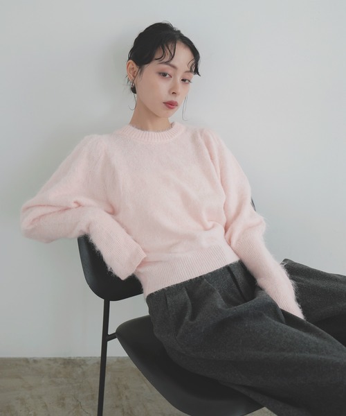 LIAN（リアン） ニット セーター モヘアパフスリーブニット レディース