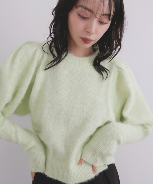 LIAN（リアン） ニット セーター モヘアパフスリーブニット レディース
