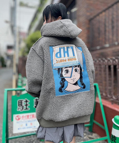 over print（オーバープリント） パーカー overprint/オーバープリント 