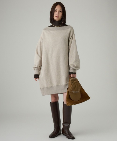 BABYLONE（バビロン） ワンピース オフショルスウェットミニワンピ