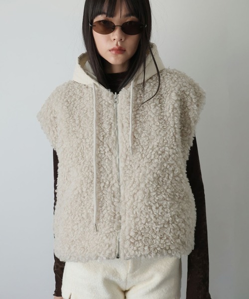 ULYSSES ダウンベスト ベスト 「2way」フード付きリバーシブル中綿