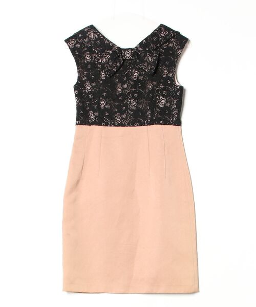 「Rubyrivet」 レースノースリーブワンピース 36 ブラウン レディース_画像2