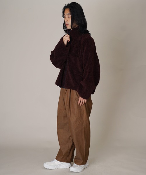 Aphlotus ブルゾン アウター ボアフリースジャケット メンズ
