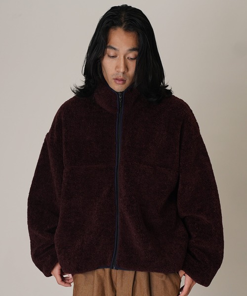 Aphlotus ブルゾン アウター ボアフリースジャケット メンズ