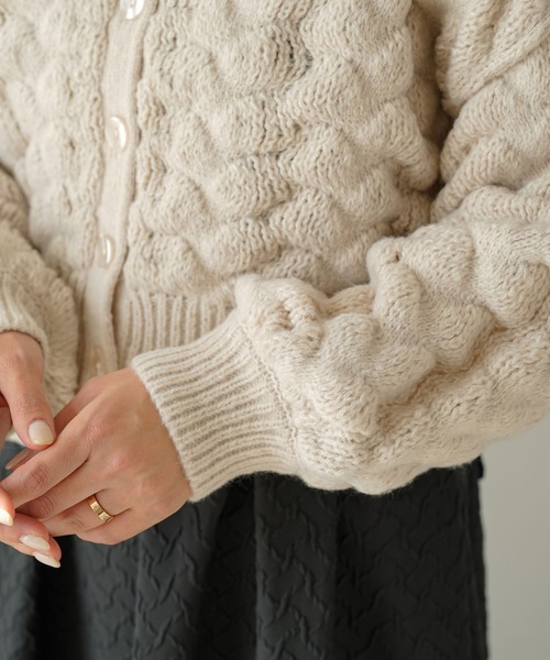 「rectangle」 ニットカーディガン FREE アイボリー レディース_画像5