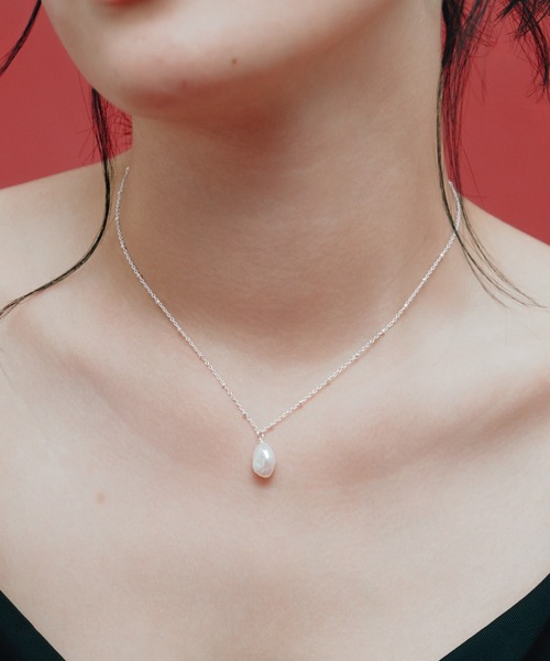 ネックレス 「novice」 Drop Pearl Necklace「Silver925」 レディース