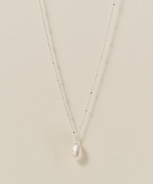 novice（ノーヴィス） ネックレス Drop Pearl Necklace「Silver925