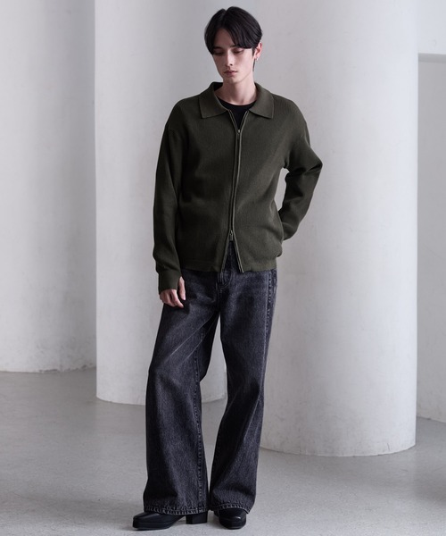 CLEL(クレイル) シャツ 「CLEL」Minimal Collar Drivers Knit Shirt CLEL(クレイル) シャツ 「CLEL」Minimal Collar Drivers Knit Shirt
