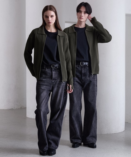 CLEL　ミニマルカラードライバーズニットシャツL CLEL（クレイル） シャツ 「CLEL」Minimal Collar Drivers Knit Shirt