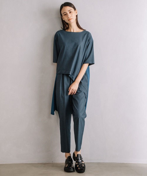 「MARECHAL TERRE」 イージーパンツ MEDIUM ライトグレー レディース_画像7