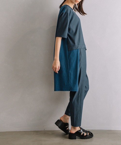 「MARECHAL TERRE」 イージーパンツ MEDIUM ライトグレー レディース_画像8