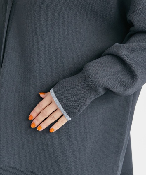 「DOUX ARCHIVES」 ニットカーディガン FREE チャコールグレー レディース_画像9