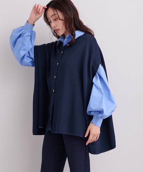 「ur's」 ニットカーディガン M ホワイト レディース_画像4