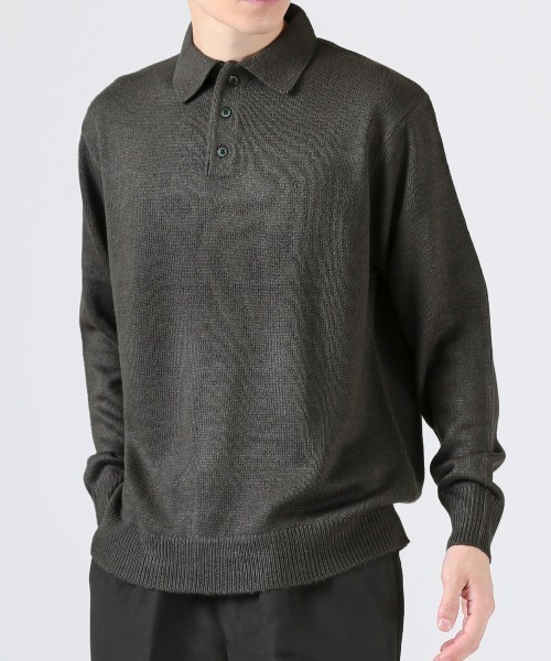 LUXSTYLE（ラグスタイル） セーター ニット カシミヤタッチポロシャツ
