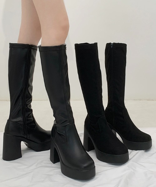 「Shoes in Closet」 ロングブーツ S ブラック レディース_画像9