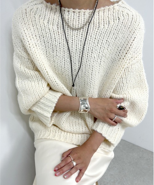 「SHENERY」 長袖ニット FREE ピンク レディース_画像3