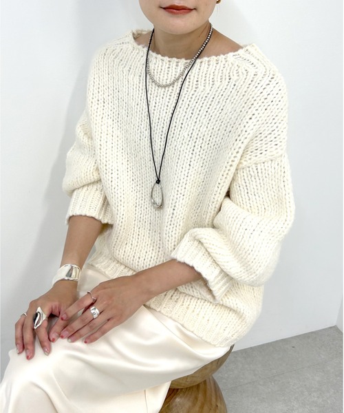 「SHENERY」 長袖ニット FREE ピンク レディース_画像4