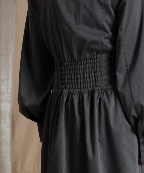 「LEANN MOMENT」 長袖ワンピース MEDIUM グレー レディース_画像4