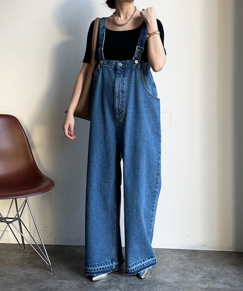 「DouDou」 デニムパンツ FREE ブルー レディース_画像3