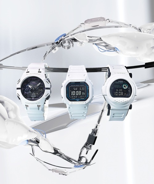 G-SHOCK 「G-SHOCK」 デジタル腕時計 FREE ホワイト×ブラック メンズ
