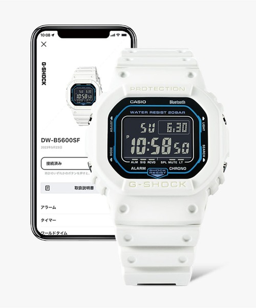 G-SHOCK 「G-SHOCK」 デジタル腕時計 FREE ホワイト×ブラック メンズ