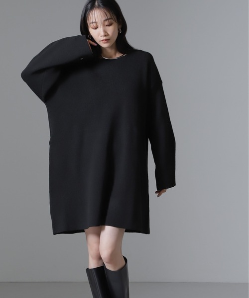 「NANO universe」 ニットワンピース FREE ベージュ レディース_画像3