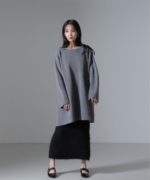 「NANO universe」 ニットワンピース FREE ベージュ レディース_画像6