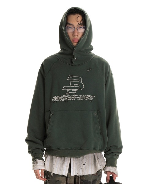 「MASONPRINCE」 プルオーバーパーカー S グリーン メンズ_画像6